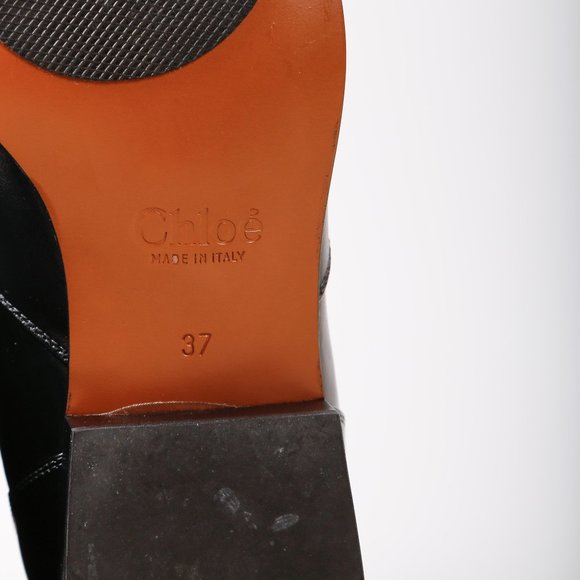 SOLD Chloe Black Scalloped Chelsea Boots - Picture 5 of 8